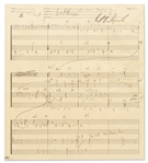 Lot of Four Burt Bacharach Autograph Musical Quotations Signed for ''Lost Horizon''