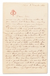 Frederic Bartholdi Autograph Letter Signed with Exceptional Content from 1871 in English -- Bartholdi References the Chicago Fire, the Franco-Prussian War and Relations Between the U.S. & France