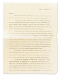 Frederic Bartholdi Autograph Letter Signed with Exceptional Content from 1871 in English -- Bartholdi References the Chicago Fire, the Franco-Prussian War and Relations Between the U.S. & France