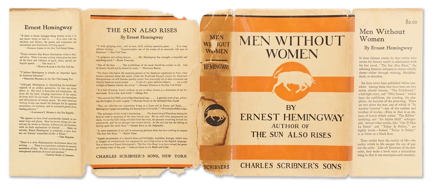 Ernest Hemingway's ''Men Without Women'' First Edition, First Printing