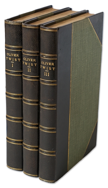 Charles Dickens First Edition, First Impression of ''Oliver Twist'' in Three Volumes
