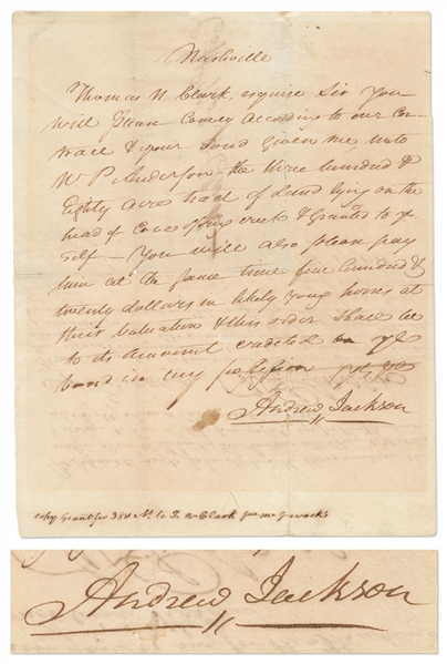 Andrew Jackson Autograph Letter Signed from 1811
