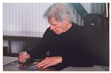 Carrie Fisher, Harrison Ford & Chewbacca's Peter Mayhew Signed 20'' x 16'' Photo From ''Star Wars'' -- With Steiner COA for Fisher and Mayhew, and Beckett COA for Ford