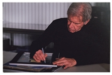 Carrie Fisher, Harrison Ford, Peter Mayhew and David Prowse Signed 10'' x 16'' ''Star Wars'' Photo of the Poster -- With Steiner COA for Fisher, Mayhew and Prowse, and Beckett COA for Ford