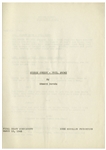 Moe Howard's Personally Owned Script for The Three Stooges 1946 Film ''A Bird in the Head''