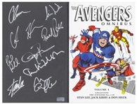 Avengers Creator Stan Lee Signed The Avengers Omnibus Coffee Table Book -- Also Signed by 8 Members of Superhero Squad Including Chris Hemsworth & Chris Evans