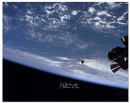 James McDivitt Signed 20'' x 16'' Photo From Apollo 9