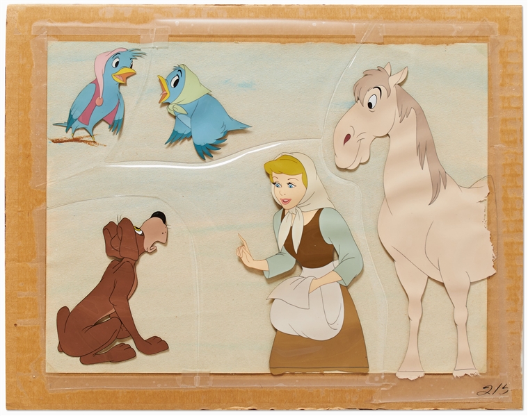 Set of Two Original Disney Cels from ''Snow White and the Seven Dwarfs'' and ''Cinderella''
