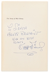 Walt Disney Signed First Edition of The Story of Walt Disney -- With Phil Sears COA