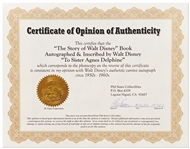Walt Disney Signed First Edition of The Story of Walt Disney -- With Phil Sears COA