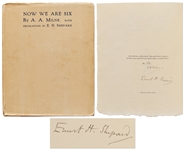 A.A. Milne & Ernest H. Shepard Signed 1927 Limited Edition of Now We Are Six -- In Original Dust Jacket