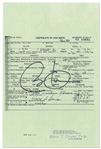 Barack Obama Souvenir Signed Copy of His Birth Certificate