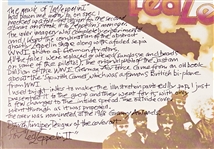 David Juniper Signed ''Led Zeppelin II'' Album with Handwritten Details on the Iconic Album Design -- ''...The cover imagery was completely experimental...''