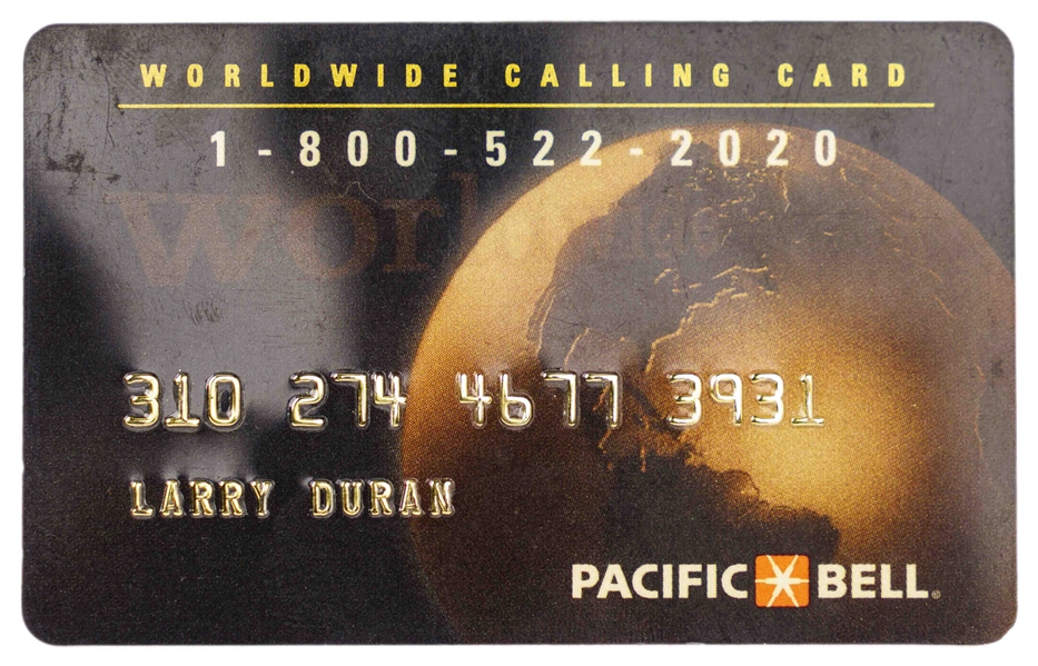 Marlon Brando's Personally Owned Phone Card -- Issued to ''Larry Duran'', Brando's Alias