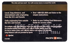 Marlon Brando's Personally Owned Phone Card -- Issued to ''Larry Duran'', Brando's Alias