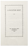 First Edition of Sylvia Plath's Poem ''A Winter Ship'' -- One of Only 60 Copies Extant, Personally Owned by Sylvia Plath