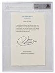 Barack Obama Signed Souvenir Presidential Oath of Office -- Encapsulated by Beckett