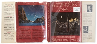 Chesley Bonestell Signed ''The Conquest of Space'' -- The ''Father of Modern Space Art'', Bonestell's Eerily Prescient Artwork Fills this Classic 1949 Book