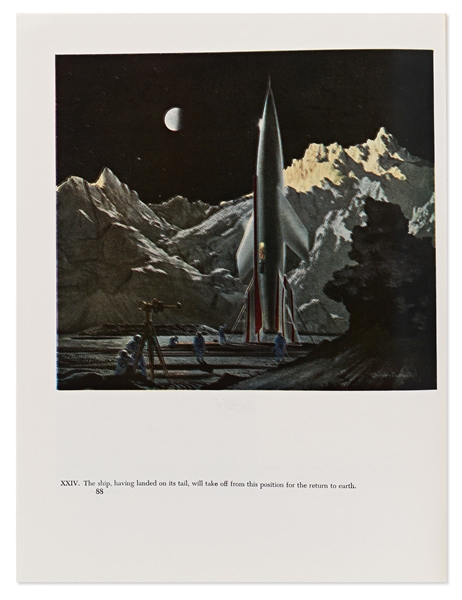 Chesley Bonestell Signed ''The Conquest of Space'' -- The ''Father of Modern Space Art'', Bonestell's Eerily Prescient Artwork Fills this Classic 1949 Book