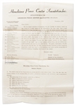 Kiyoshi Tanimoto Receipt Signed for the Hiroshima Peace Center Foundation -- Also Includes Christmas Card from the Foundation