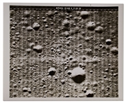 NASA Photo of the Moons Surface, Taken by Lunar Orbiter 2 -- With NASA Press Release on Verso