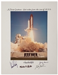 Space Shuttle Discovery STS-41-D Crew-Signed Photo 11 x 14 Mat Presentation with  Judy Resnik