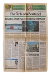 Richard Feynman Owned Orlando Sentinel Newspaper Pages with Space Shuttle Challenger Coverage