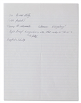 Richard Feynman Handwritten Notes from the Challenger Investigation