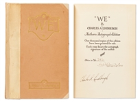 Charles Lindbergh Signed Limited Edition of His Autobiography WE -- Signed With His Full Name Charles A. Lindbergh Without Inscription