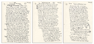 Maurice Wilkins Autograph Manuscript Signed Three Times, With Fascinating DNA Content -- the situation was very confused around the Double Helix...High tension accounted for some of the secrecy