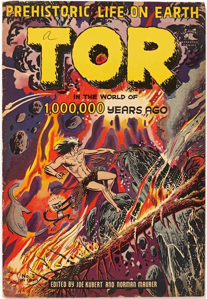 6 Copies of ''Tor'' #3 (St. John, 1954) -- Light Chipping and Edgewear, Writing or Stamp on Covers of 3