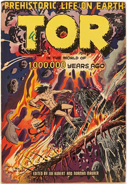 6 Copies of ''Tor'' #3 (St. John, 1954) -- Light Chipping and Edgewear, Writing or Stamp on Covers of 3