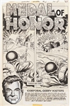 Norman Maurer Weird War Tales #5 Original Medal of Honor Artwork, Pages 34-37 Including Splash Page (DC, June 1971) -- Each Page Measures 10.625 x 16 -- Very Good to Near Fine