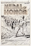 Norman Maurer Our Army at War #280 Original Medal of Honor Artwork, Pages 16-19 & 22-23 Including Splash Page (DC, May 1975) -- Measures Approx. 10.75 x 16 -- Very Good Plus Condition