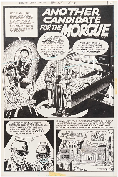 Norman Maurer ''The Witching Hour'' #24 Original Artwork, Pages 13-20 Including Three-Quarter Splash Page (DC, October 1972) -- Measures Approx. 10.5'' x 15.75'' -- Very Good Plus