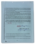 Larry Fine Signed Contract with the William Morris Agency, Dated 31 January 1963 -- Six Pages on Three Sheets Measure 8.5'' x 11'' -- Signed ''Larry Fine'' on Last Page -- Very Good Plus Condition