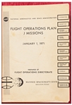 NASA Flight Operations Plan J Missions Dated 1971 -- J Missions Used the Lunar Roving Vehicle for Longer Stays on the Moon