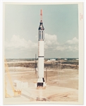 Red Number NASA Photo of the Freedom 7 Rocket from Mercury-Redstone 3 -- On A Kodak Paper