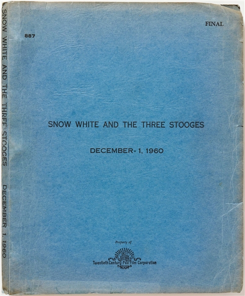 ''Snow White and the Three Stooges'' Final Screenplay -- Dated 1 December 1960 -- Runs 109pp. -- Very Good Condition
