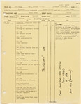 ''The Three Stooges Meet the Martians'' Final Draft Screenplay Dated 5 March 1962 -- Later Named ''The Three Stooges in Orbit'' -- Runs 129pp. Plus Cast Sheet & Shooting Schedule with Edits Throughout