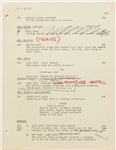 ''The Three Stooges Meet the Martians'' Final Draft Screenplay Dated 5 March 1962 -- Later Named ''The Three Stooges in Orbit'' -- Runs 129pp. Plus Cast Sheet & Shooting Schedule with Edits Throughout