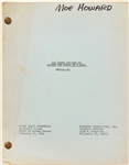 The Three Stooges Go Around the World in a Daze Final Draft Screenplay Dated 22 February 1963 -- Runs 121pp. -- Moe Howard Handwritten on Front Cover -- Very Good