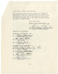 Three Stooges Contract Signed Twice by All Three: Moe Howard, Larry Fine & Joe DeRita -- Dated 3 September 1971 Regarding a Cartoon Series -- 2pp. Plus Photostat Letter on 3 Sheets -- Very Good Plus