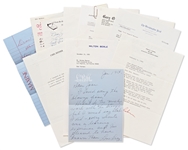 Lucille Ball Handwritten Letter Signed Love Lucy Mentioning The Stooges Plus Letters Signed from Milton Berle, Frank Capra, Carl Reiner & Others, All Regarding The Three Stooges -- Very Good