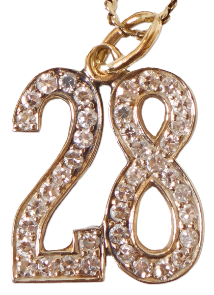 28th Anniversary Diamond Pendant Necklace -- Gifted from Moe Howard to His Wife Helen