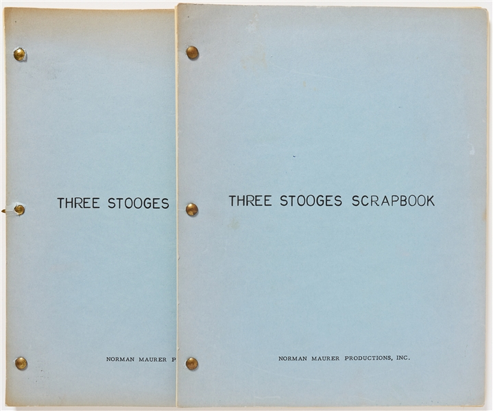 Two Copies of the ''Three Stooges Scrapbook'' Treatment and Story Outline -- Each Dated 1960 & Runs Approx. 60pp. -- Very Good Plus Condition
