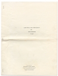 Copy of Moe Howards Last Will and Testament, 6pp. Unsigned -- Also Includes 12pp. Declaration of Community Property Trust for Moe & Helen Howard, Initialed Three Times by Moe -- Very Good Plus