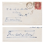 Charles Dickens Signed Holograph Envelope