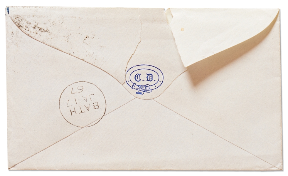 Charles Dickens Signed Holograph Envelope