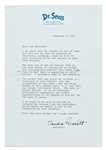 Dr. Seuss Signed ''The Cat in the Hat'' Stationery